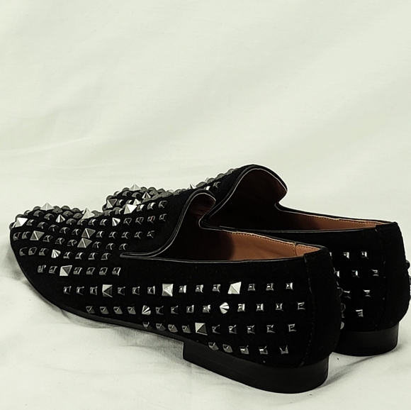 Studded black Loafers men's 8.5 - Picture 7 of 8